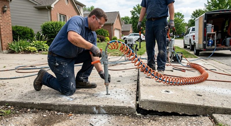 Sunken Driveway Lifting in San Antonio, TX