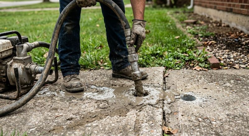 Sunken Slab Repair in West Des Moines, IA
